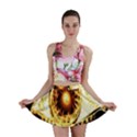 Flame Eye Burning Hot Eye Illustration Mini Skirt View1