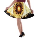 Flame Eye Burning Hot Eye Illustration A-line Skater Skirt View2