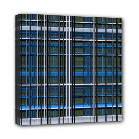 3d Effect Apartments Windows Background Mini Canvas 8  X 8  by Nexatart