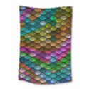 Fish Scales Pattern Background In Rainbow Colors Wallpaper Small Tapestry View1