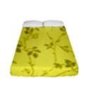 Flowery Yellow Fabric Fitted Sheet (Full/ Double Size) View1