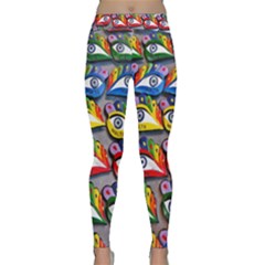 The Eye Of Osiris As Seen On Mediterranean Fishing Boats For Good Luck Classic Yoga Leggings by Nexatart