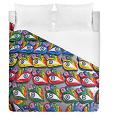 The Eye Of Osiris As Seen On Mediterranean Fishing Boats For Good Luck Duvet Cover (queen Size) by Nexatart