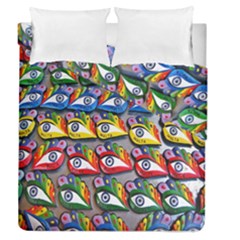 The Eye Of Osiris As Seen On Mediterranean Fishing Boats For Good Luck Duvet Cover Double Side (queen Size) by Nexatart