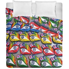 The Eye Of Osiris As Seen On Mediterranean Fishing Boats For Good Luck Duvet Cover Double Side (california King Size) by Nexatart