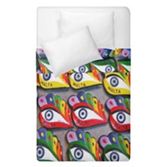 The Eye Of Osiris As Seen On Mediterranean Fishing Boats For Good Luck Duvet Cover Double Side (single Size) by Nexatart