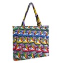 The Eye Of Osiris As Seen On Mediterranean Fishing Boats For Good Luck Medium Zipper Tote Bag View2