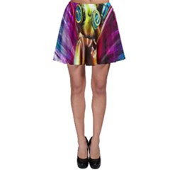 Magic Butterfly Art In Glass Skater Skirt by Nexatart