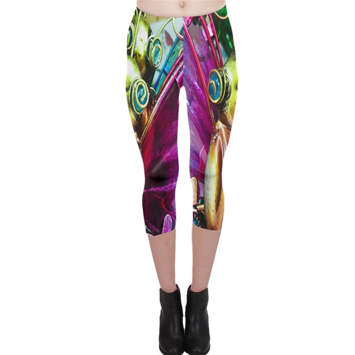 Magic Butterfly Art In Glass Capri Leggings 