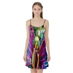 Magic Butterfly Art In Glass Satin Night Slip by Nexatart