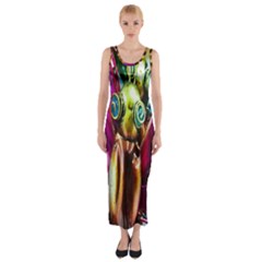 Magic Butterfly Art In Glass Fitted Maxi Dress by Nexatart