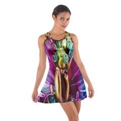 Magic Butterfly Art In Glass Cotton Racerback Dress by Nexatart