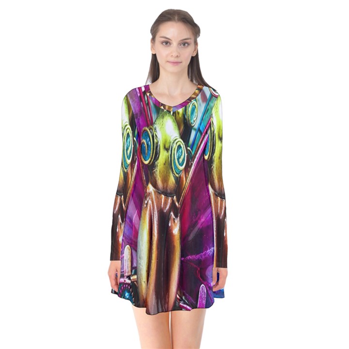 Magic Butterfly Art In Glass Flare Dress