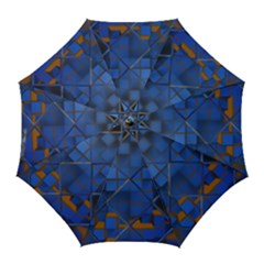 Glass Abstract Art Pattern Golf Umbrellas by Nexatart