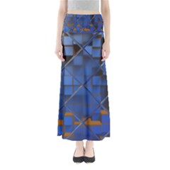 Glass Abstract Art Pattern Maxi Skirts by Nexatart