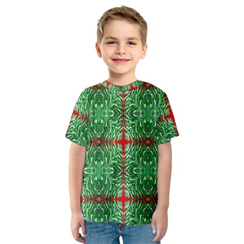 Geometric Seamless Pattern Digital Computer Graphic Kids  Sport Mesh Tee by Nexatart