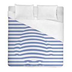 Animals Illusion Penguin Line Blue White Duvet Cover (full/ Double Size) by Mariart