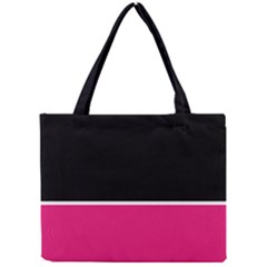 Black Pink Line White Mini Tote Bag by Mariart