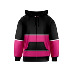 Black Pink Line White Kids  Zipper Hoodie by Mariart