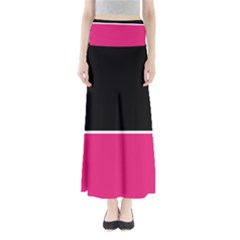 Black Pink Line White Maxi Skirts by Mariart