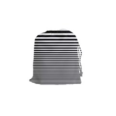 Black White Line Drawstring Pouches (small)  by Mariart