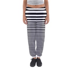 Black White Line Women s Jogger Sweatpants by Mariart