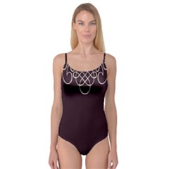 Black Cherry Scrolls Purple Camisole Leotard  by Mariart