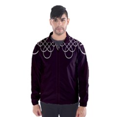 Black Cherry Scrolls Purple Wind Breaker (men) by Mariart