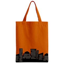 City Building Orange Zipper Classic Tote Bag by Mariart