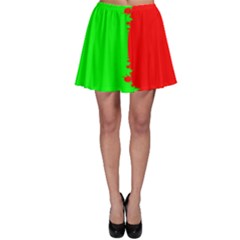 Critical Points Line Circle Red Green Skater Skirt by Mariart