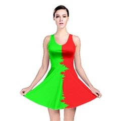 Critical Points Line Circle Red Green Reversible Skater Dress by Mariart