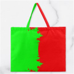 Critical Points Line Circle Red Green Zipper Large Tote Bag by Mariart