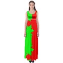 Critical Points Line Circle Red Green Empire Waist Maxi Dress View1