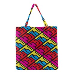 Color Red Yellow Blue Graffiti Grocery Tote Bag by Mariart