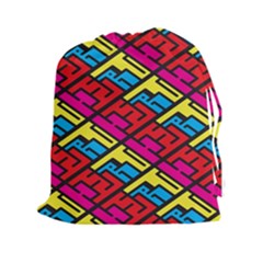 Color Red Yellow Blue Graffiti Drawstring Pouches (xxl) by Mariart