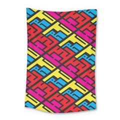 Color Red Yellow Blue Graffiti Small Tapestry