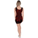 Dendron Diffusion Aggregation Flower Floral Leaf Red Black Sleeveless Bodycon Dress View4