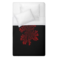 Dendron Diffusion Aggregation Flower Floral Leaf Red Black Duvet Cover (single Size) by Mariart