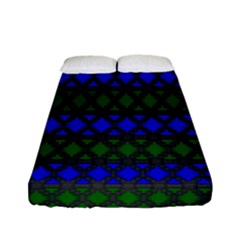 Diamond Alt Blue Green Woven Fabric Fitted Sheet (full/ Double Size) by Mariart