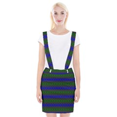 Diamond Alt Blue Green Woven Fabric Suspender Skirt by Mariart