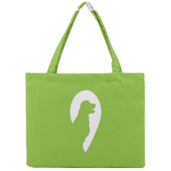 Dog Green White Animals Mini Tote Bag by Mariart