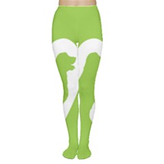 Dog Green White Animals Women s Tights by Mariart