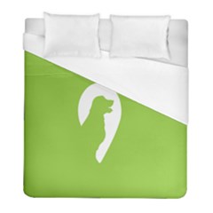 Dog Green White Animals Duvet Cover (full/ Double Size) by Mariart