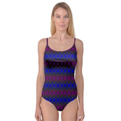 Diamond Alt Blue Purple Woven Fabric Camisole Leotard  by Mariart