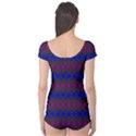 Diamond Alt Blue Purple Woven Fabric Boyleg Leotard  View2