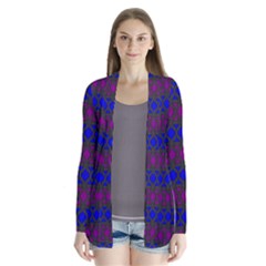 Diamond Alt Blue Purple Woven Fabric Cardigans by Mariart