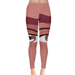 Eye Difficulty Red Leggings  by Mariart