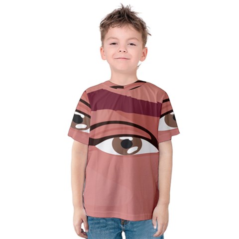 Eye Difficulty Red Kids  Cotton Tee by Mariart