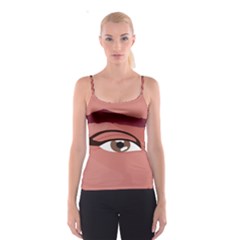 Eye Difficulty Red Spaghetti Strap Top