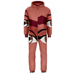 Eye Difficulty Red Hooded Jumpsuit (Men) 